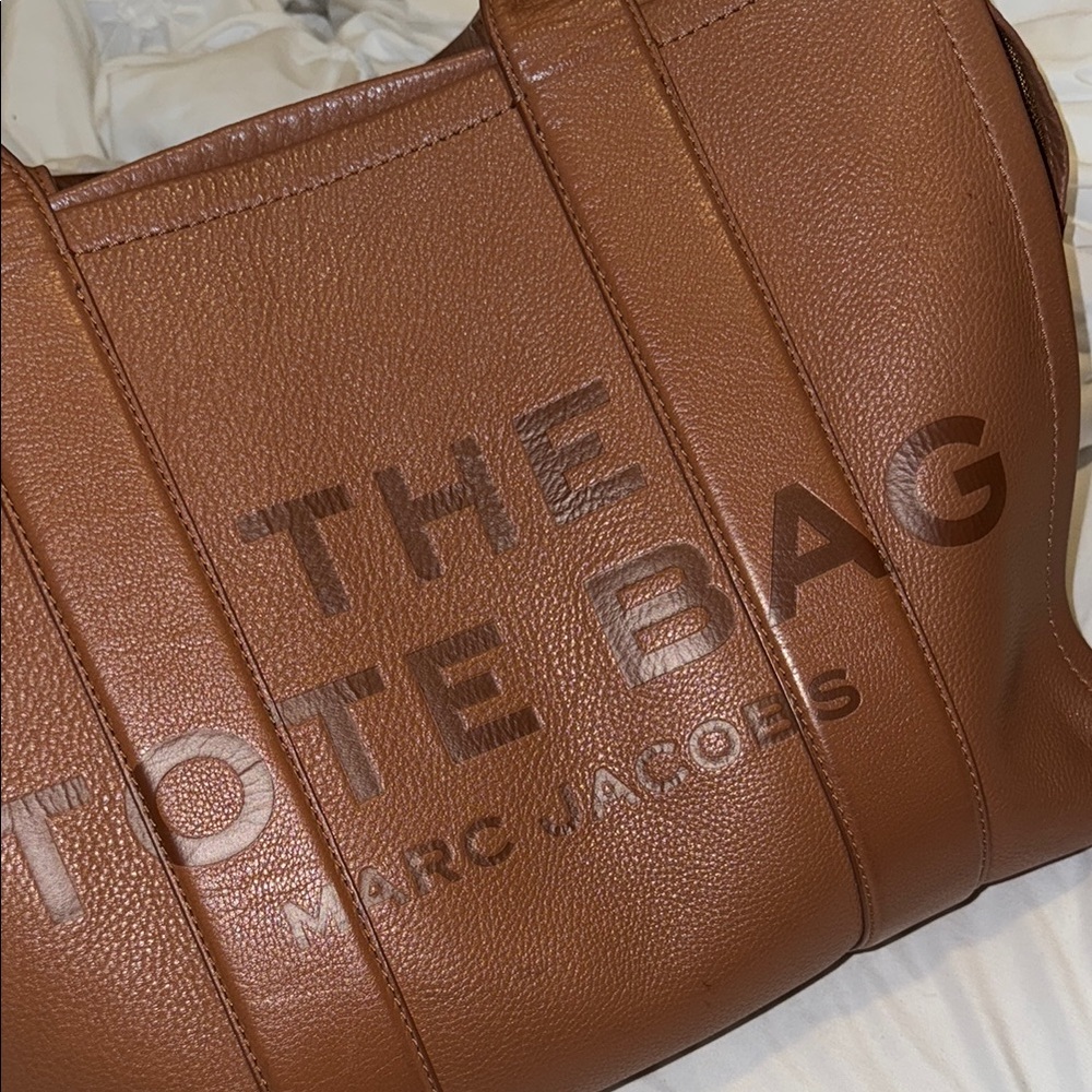 Marc Jacobs Brown Leather Tote Bag Large